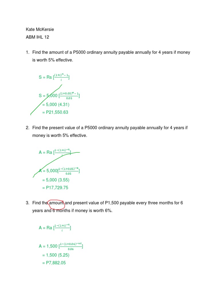 Module 4 Annuities Pdf Present Value Trade