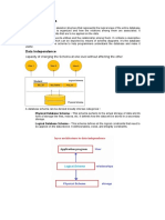 Database Schema: Data Independence