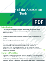 Validity of Assessment Tools