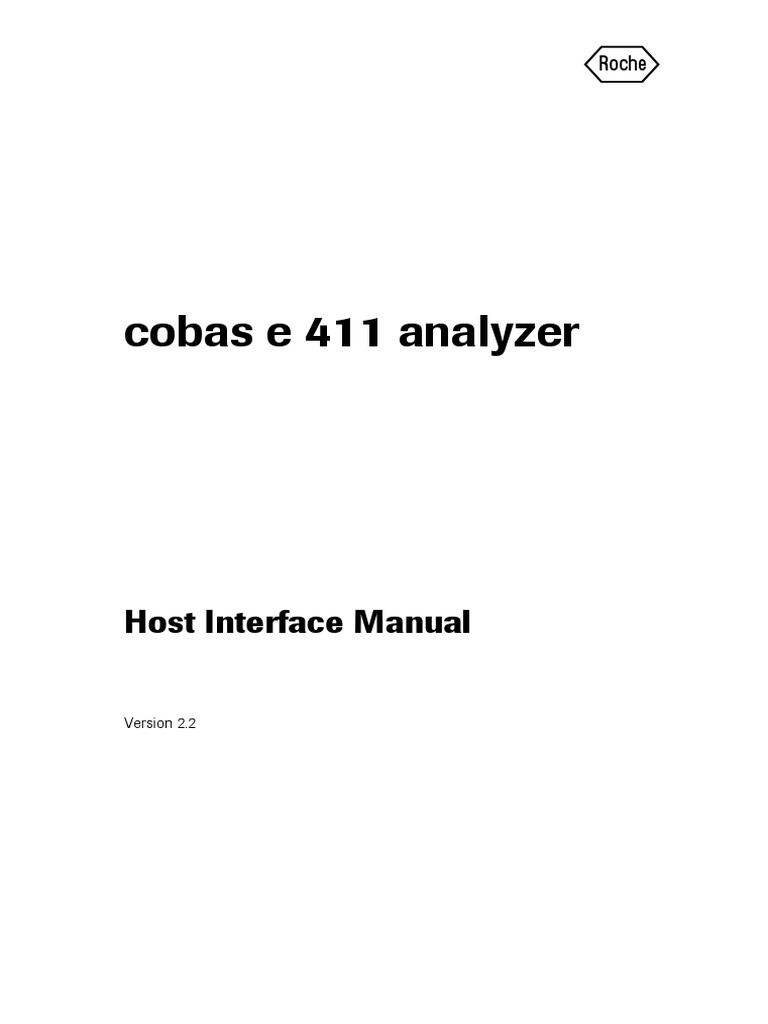 Cobas e 411 Analyzer: Host Interface Manual | PDF | Transmission ...