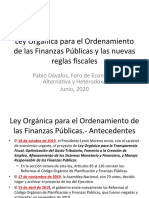 Ley Orgánica para El Ordenamiento de Las Finanzas Públicas 1