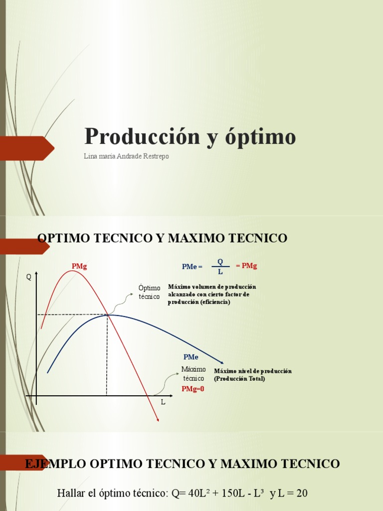 Producción y Óptimo Técnico PDF