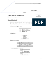 Level 4: Modelo de Examen de Inglés - Nivel IV Parte 1 - Comprensión Auditiva