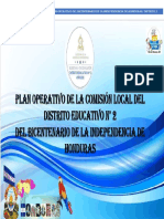PLAN OPERATIVO DEL DISTRITO EDUCATIVO No 2 DEL BICENTENARIO DE LA INDEPENDENCIA DE HONDURAS