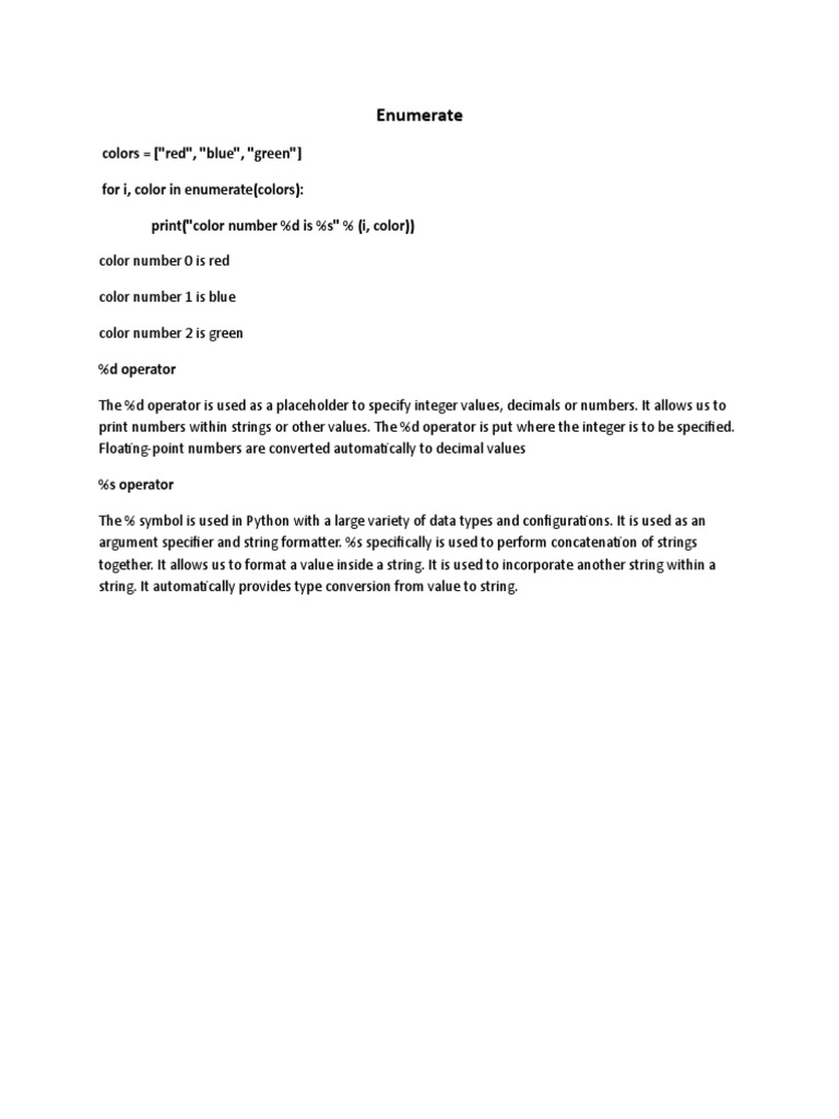 Enumerate | PDF