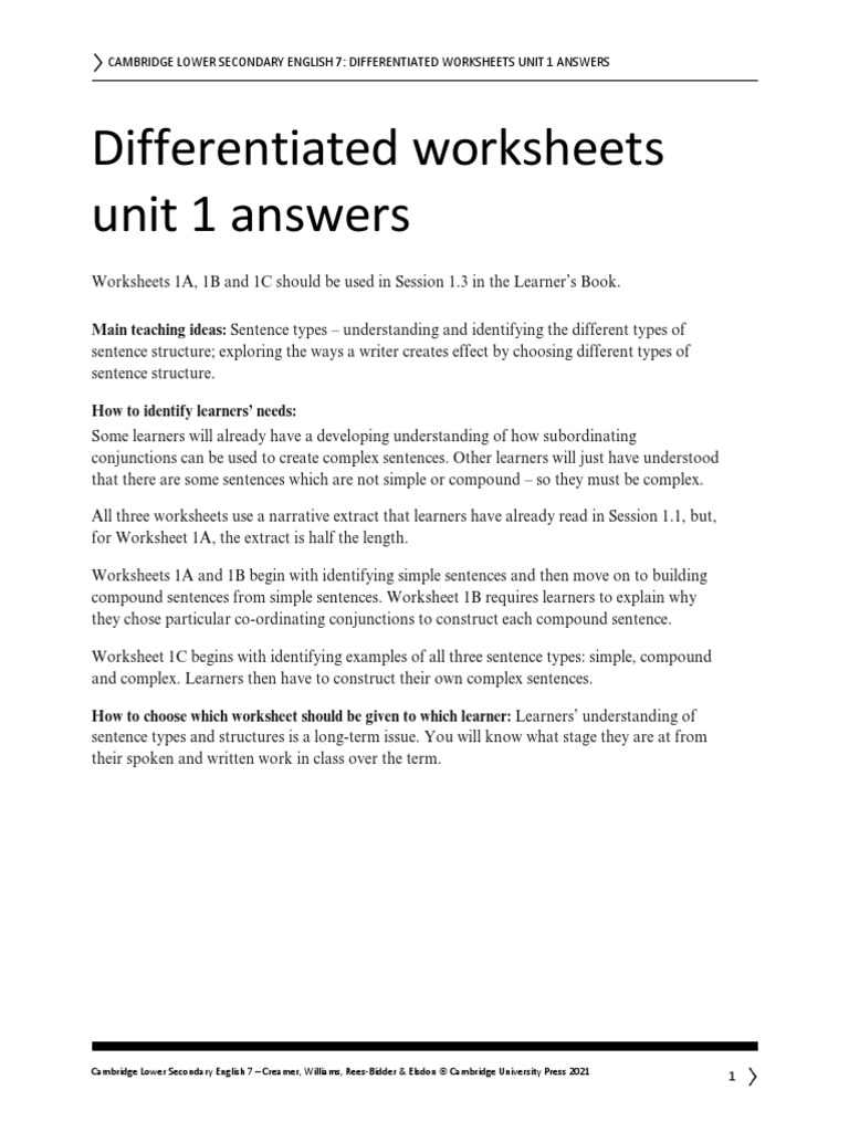 ls english 7 worksheet answers pdf sentence linguistics question