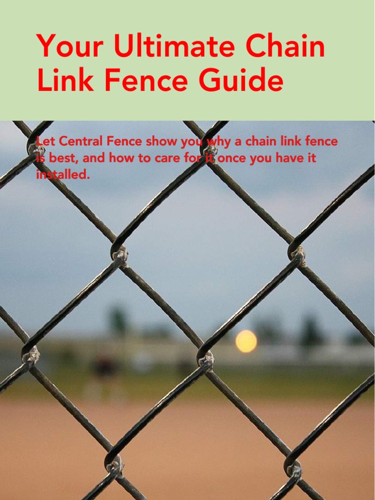 Chain Link Fence Guide PDF Corrosion Rust