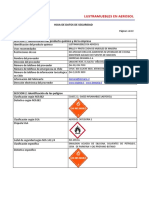 Hoja de Datos de Seguridad: Lustramuebles en Aerosol