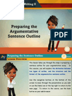 Preparing The Argumentative Sentence Outline