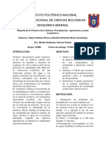 Practica No.3 Informe Precipitación, Separación y Punto Isoeléctrico