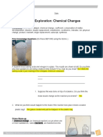 Student Exploration: Chemical Changes