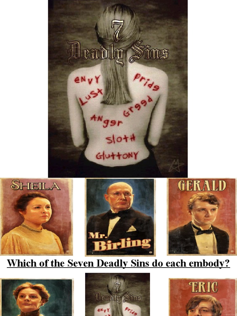 Inspector Calls Characters As Seven Deadly Sins | PDF