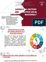 Integración de la gestión del cambio climático en el desarrollo nacional