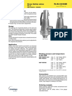 Brass Safety Valves FK 46.13 (10) GB: Primary Characteristics