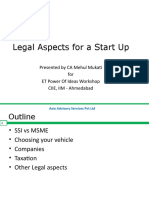 Legal Aspects For A Start Up