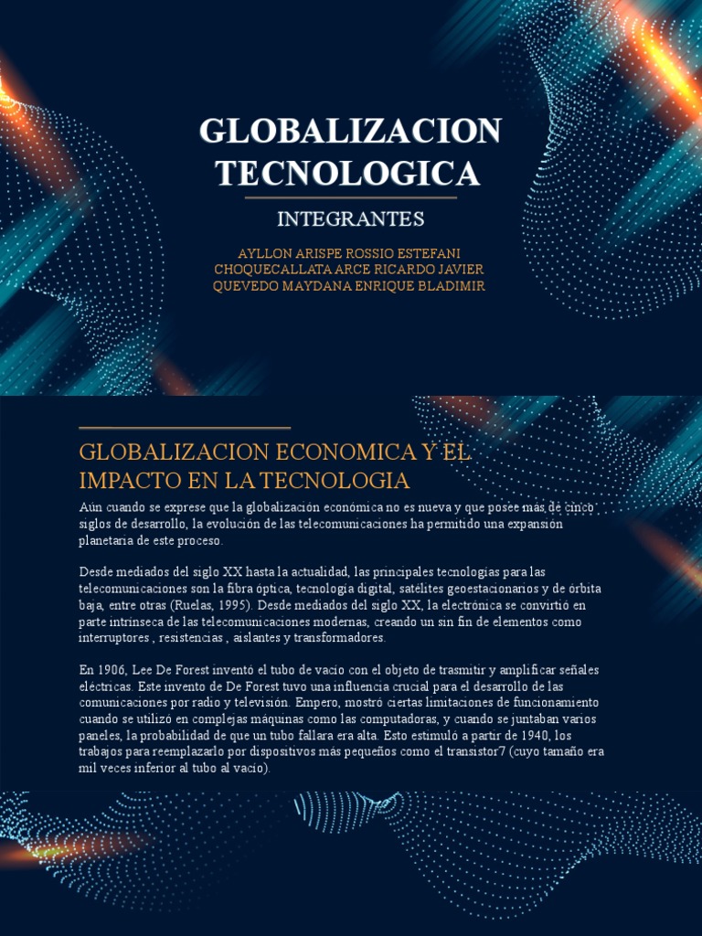 Impacto de la Globalización Tecnológica | PDF | Globalización | Innovación