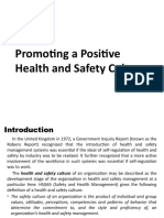 Promoting A Positive Health and Safety Culture