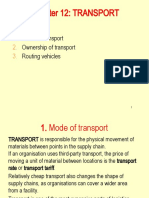 Modes and Ownership of Transport