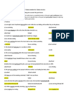 Past Tenses Narrative Tenses Review