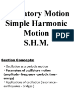 Oscillatory Motion Simple Harmonic Motion S.H.M
