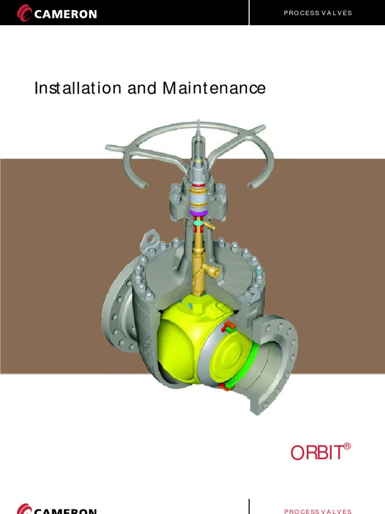 Orbit valve IOM Valve Actuator
