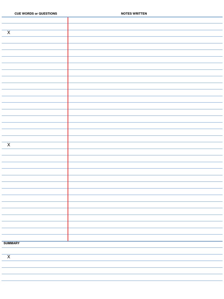 Cornell Note-Taking System Guide | PDF | Question | Neuropsychology