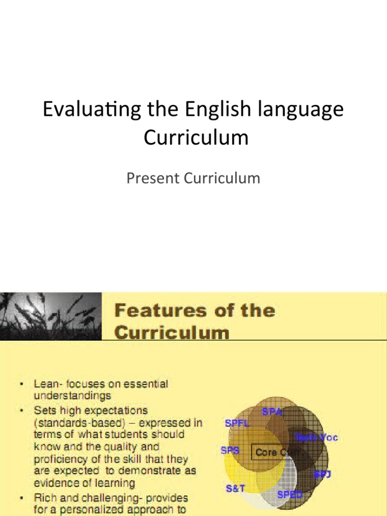 Evaluating The English Language Curriculum 50 | PDF