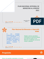 Plan Nacional Integral de Bienestar Al Aprediz 2021: Código: GFPI-G-026 Versión: 6