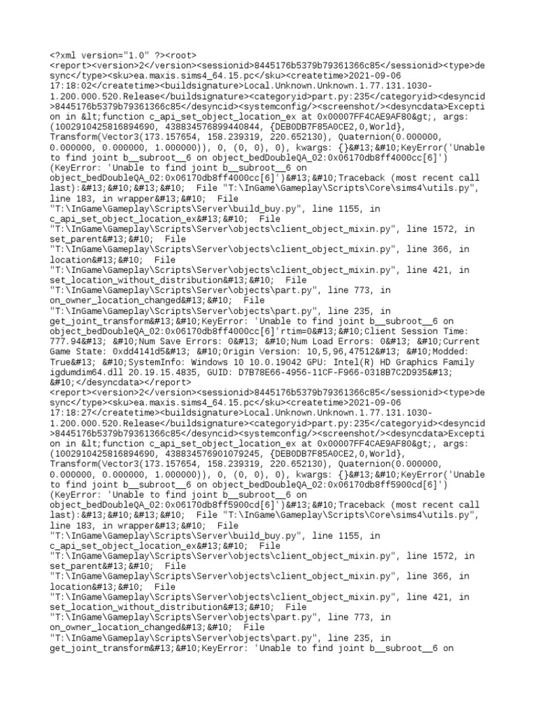 Sims 4 Desync Error Reports | PDF | Graphics Processing Unit ...