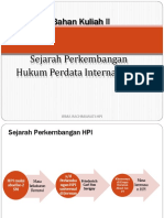 Sejarah Perkembangan Hukum Perdata Internasional