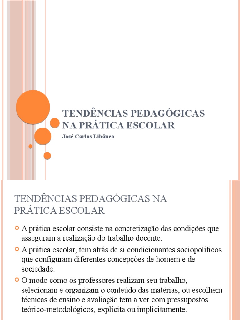 Tendências Pedagógicas na Prática Escolar | PDF | Aprendizado | Método ...