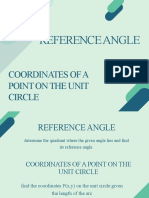 Find Reference Angles and Unit Circle Coordinates