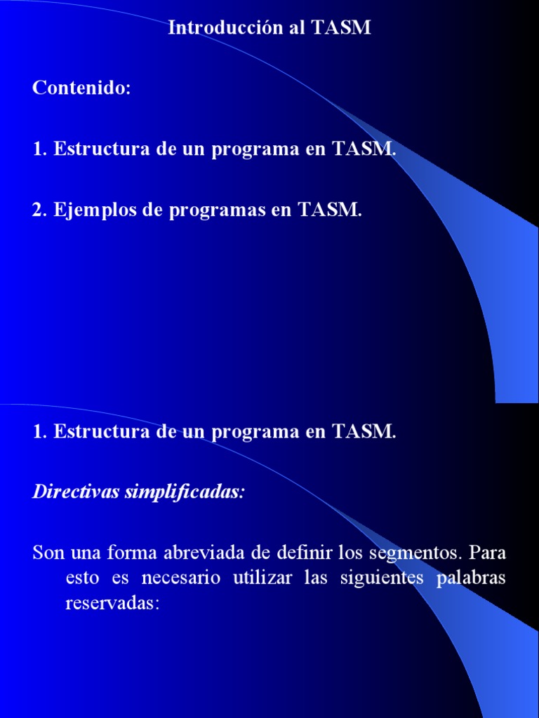 Introducción a Turbo Assembler TASM | PDF | Informática