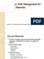 Currency Risk Management for Hexcel Materials