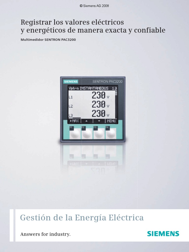 Sentron Pac3200 | PDF | Energia electrica | Corriente eléctrica