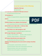 MCQ (VB+Database) BCA Questions (2011-14)