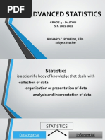 Advanced Statistics for Grade 9 | PDF | Level Of Measurement | Statistics