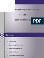 Multicriteria Decision Making ESYE 562 Electre Methods