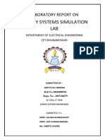 Energy Systems Simulation LAB: Laboratory Report On