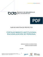 Guía de Gestión de Proyectos Fortalecimiento Institucional - Racionalización de Personal