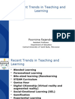 Recent Trends in Teaching and Learning: Poornima Rajendran