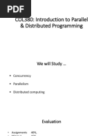 COL380: Introduction To Parallel & Distributed Programming