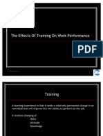 The Effects of Training On Work Performance