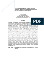 Jurnal Pengaruh Pengalaman Kerja, Kompetensi Dan Keterlibatan Kerja Terhadap Kinerja Kerja Di CV Bonanzah Motor Honda Babat