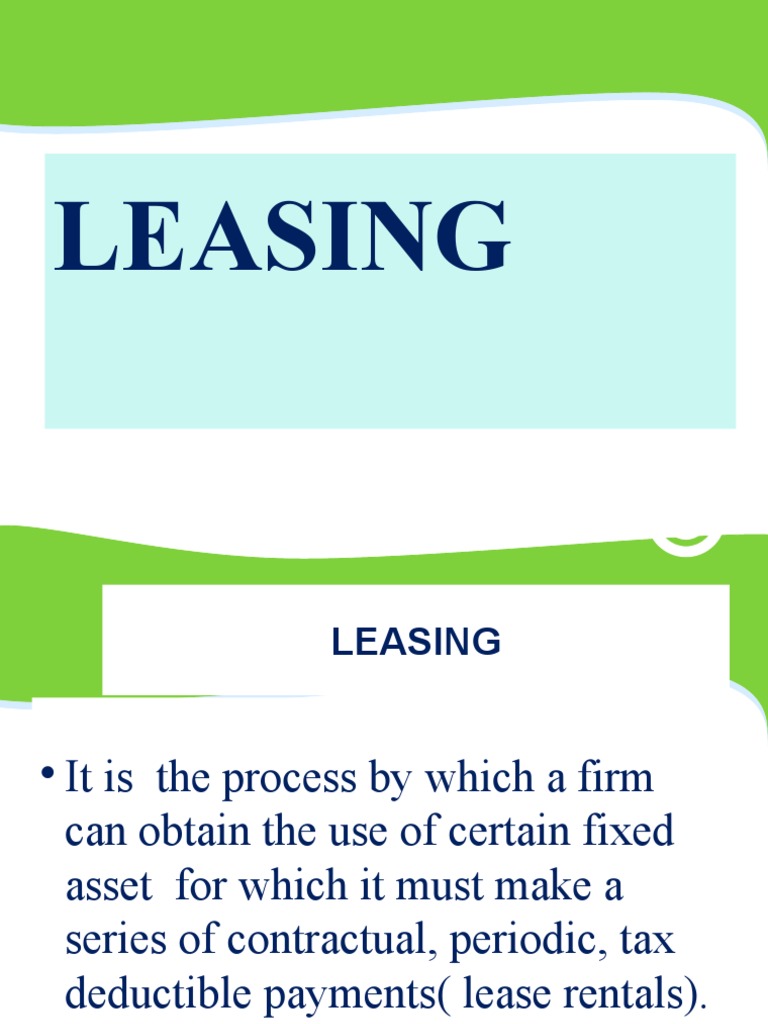 Understanding Leasing and Hire Purchase | PDF | Lease | Depreciation