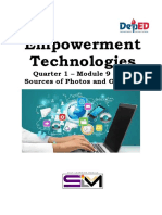 Empowerment Technologies: Quarter 1 - Module 9 & 10: Sources of Photos and Graphics