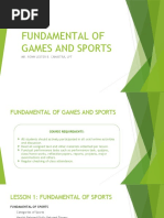 Fundamental of Games and Sports