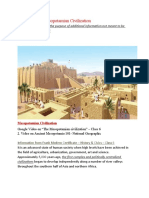 Mesopotamian Civilization-Resource Sheet