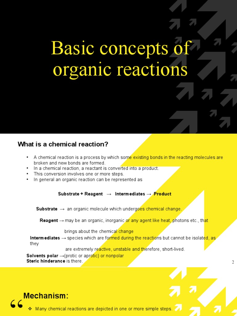 Basic Concepts of Organic Reactions | PDF | Radical (Chemistry ...