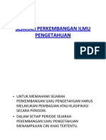 Sejarah Perkembangan Ilmu